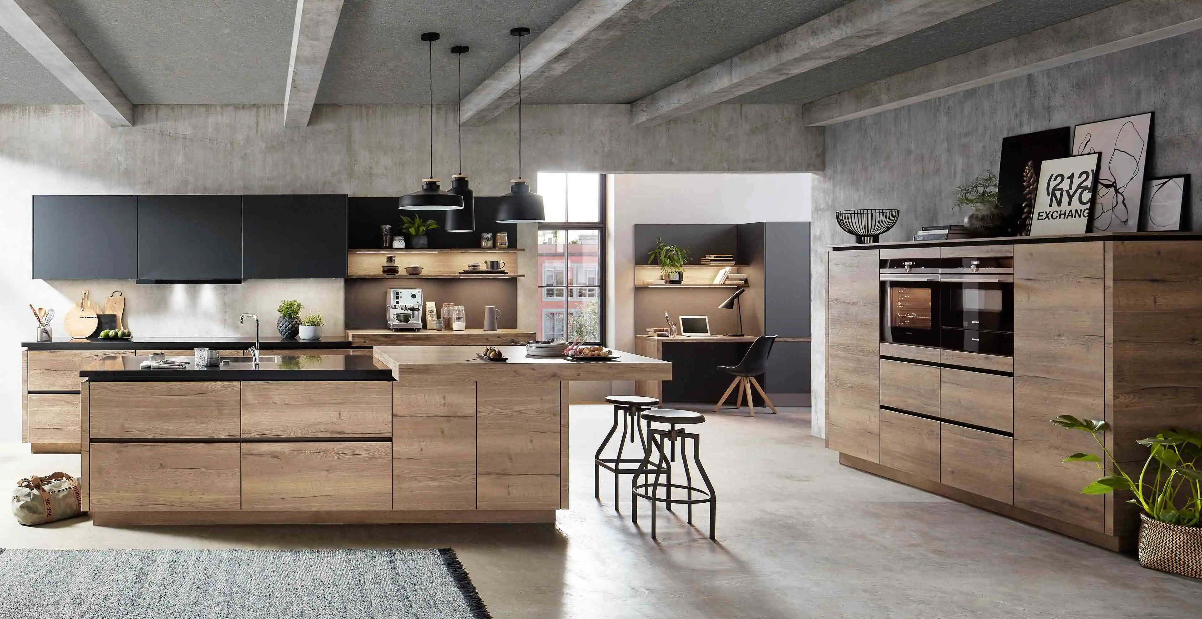 Küche mit Holzfronten