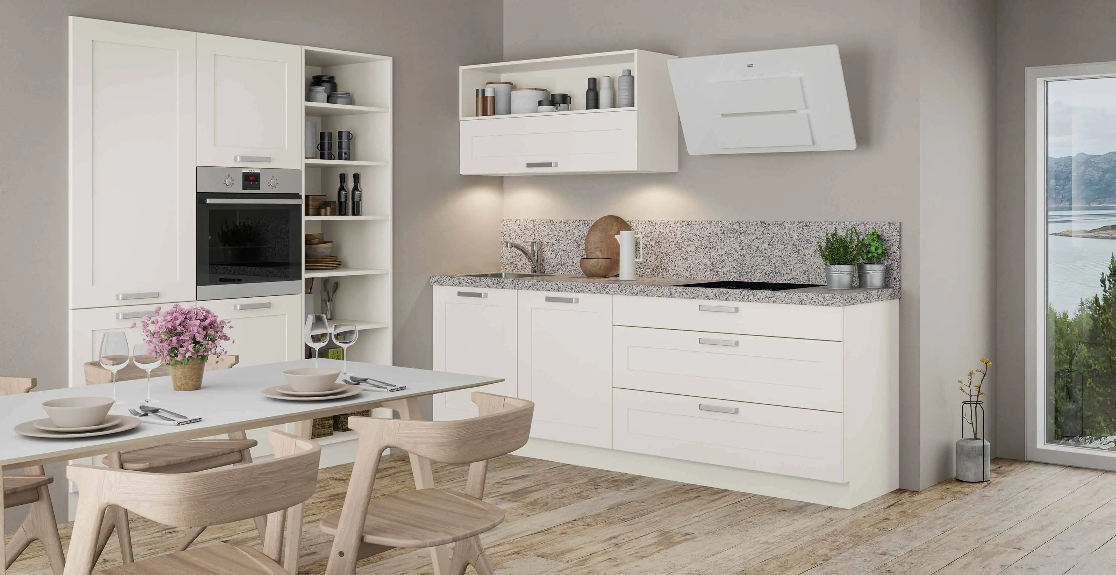 weisse Landhausküche