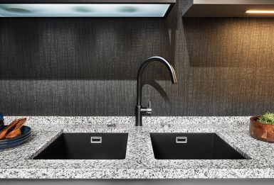 Spüle untergebaut Arbeitsplatte