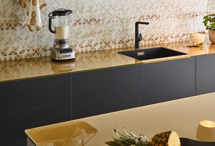 Arbeitsplatte Küche aus Glas