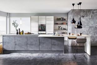 Designküche in Betonoptik