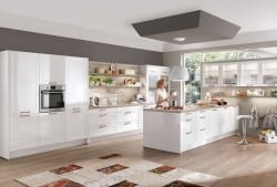 2 Zeilen Targa weiß mit Laminat 2 Zeilen Targa weiß mit Laminat